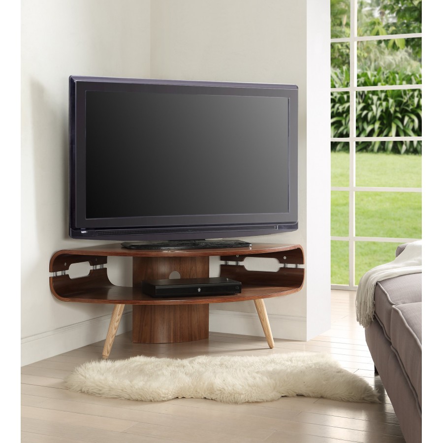 Curve Reception Corner TV Stand